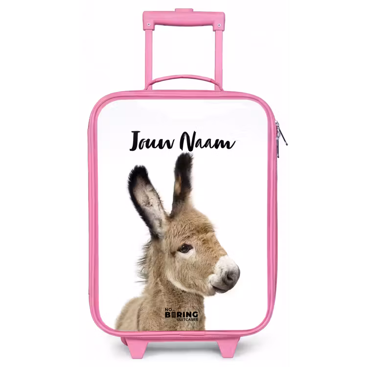 Kinderkoffer met naam - Roze - Eddy Ezel — 1