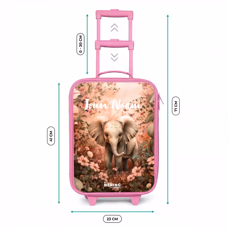 Kinderkoffer met naam - Roze - Flora flapoor — 5