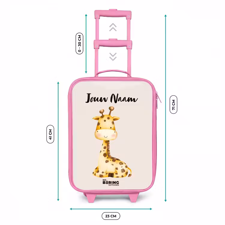 Kinderkoffer met naam - Roze - Gigi Giraffe — 5