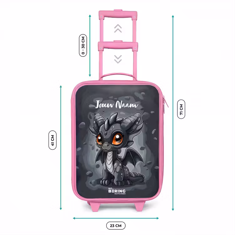 Kinderkoffer met naam - Roze - Gino grijsstaart — 5