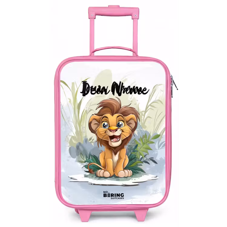 Kinderkoffer met naam - Roze - Guusje giraf — 1