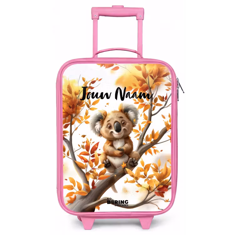 Kinderkoffer met naam - Roze - Kenny koala — 1