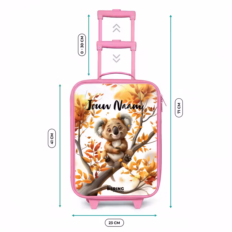 Kinderkoffer met naam - Roze - Kenny koala — 5