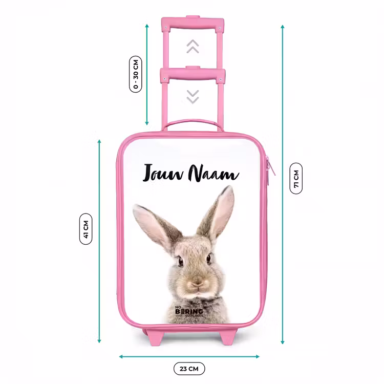 Kinderkoffer met naam - Roze - Koen Konijn — 5
