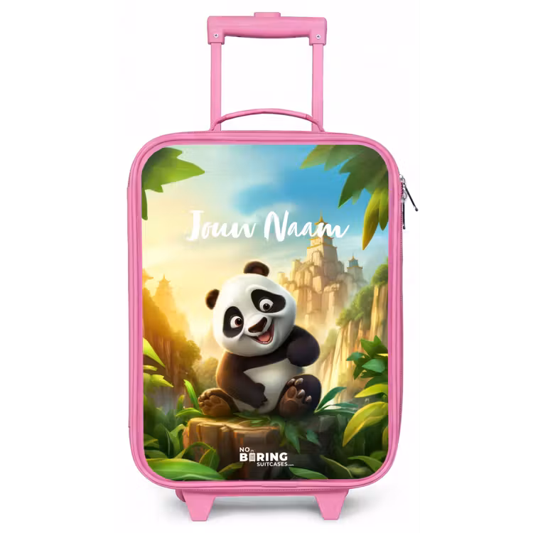 Kinderkoffer met naam - Roze - Peter Panda — 1