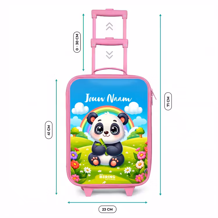 Kinderkoffer met naam - Roze - Pukkie Panda — 5