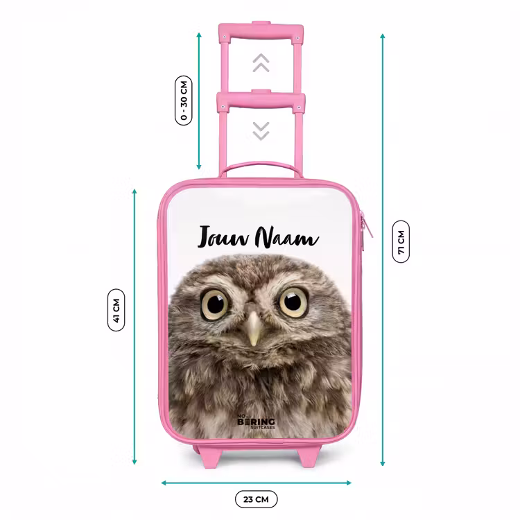 Kinderkoffer met naam - Roze - Ulke Uil — 5