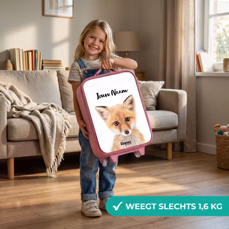 Kinderkoffer met naam - Roze - Vicky Vosje — 2