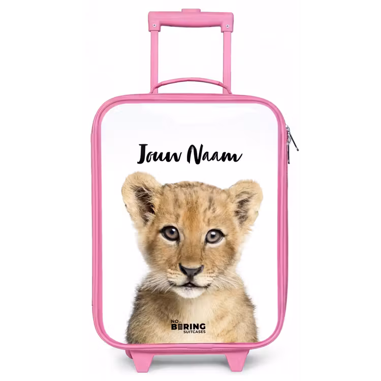 Kinderkoffer met naam - Roze - Winnie Welpje — 1