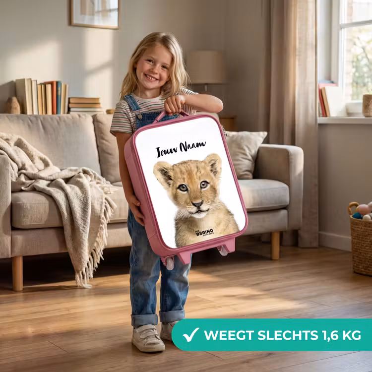Kinderkoffer met naam - Roze - Winnie Welpje — 2