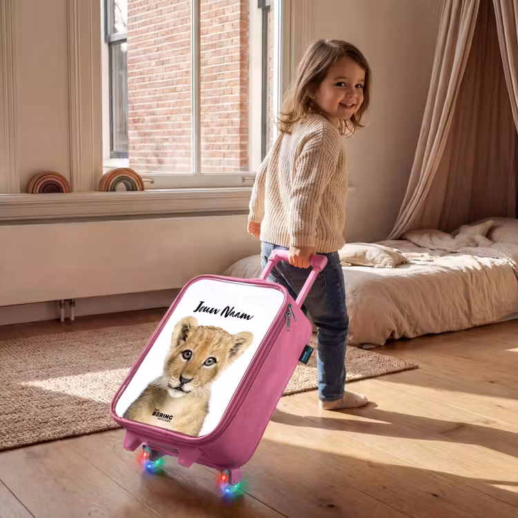 Kinderkoffer met naam - Roze - Winnie Welpje — 3
