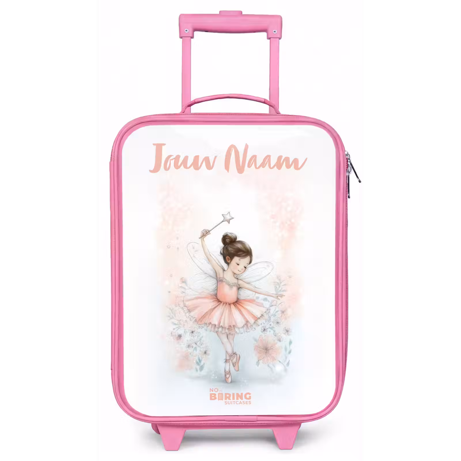 Kinderkoffer met naam - Roze - Ballerina - Elf - Fee — 1