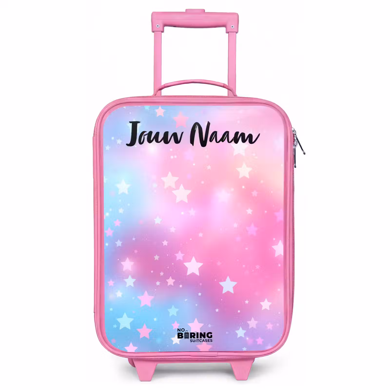 Kinderkoffer met naam - Roze - Sterren - Roze - Blauw — 1