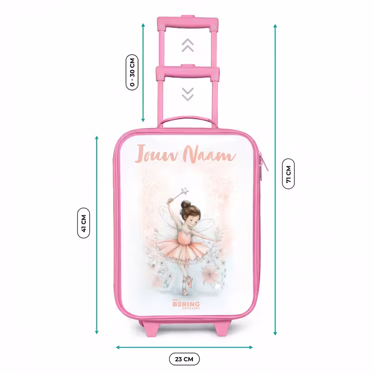 Kinderkoffer met naam - Roze - Ballerina - Elf - Fee — 5