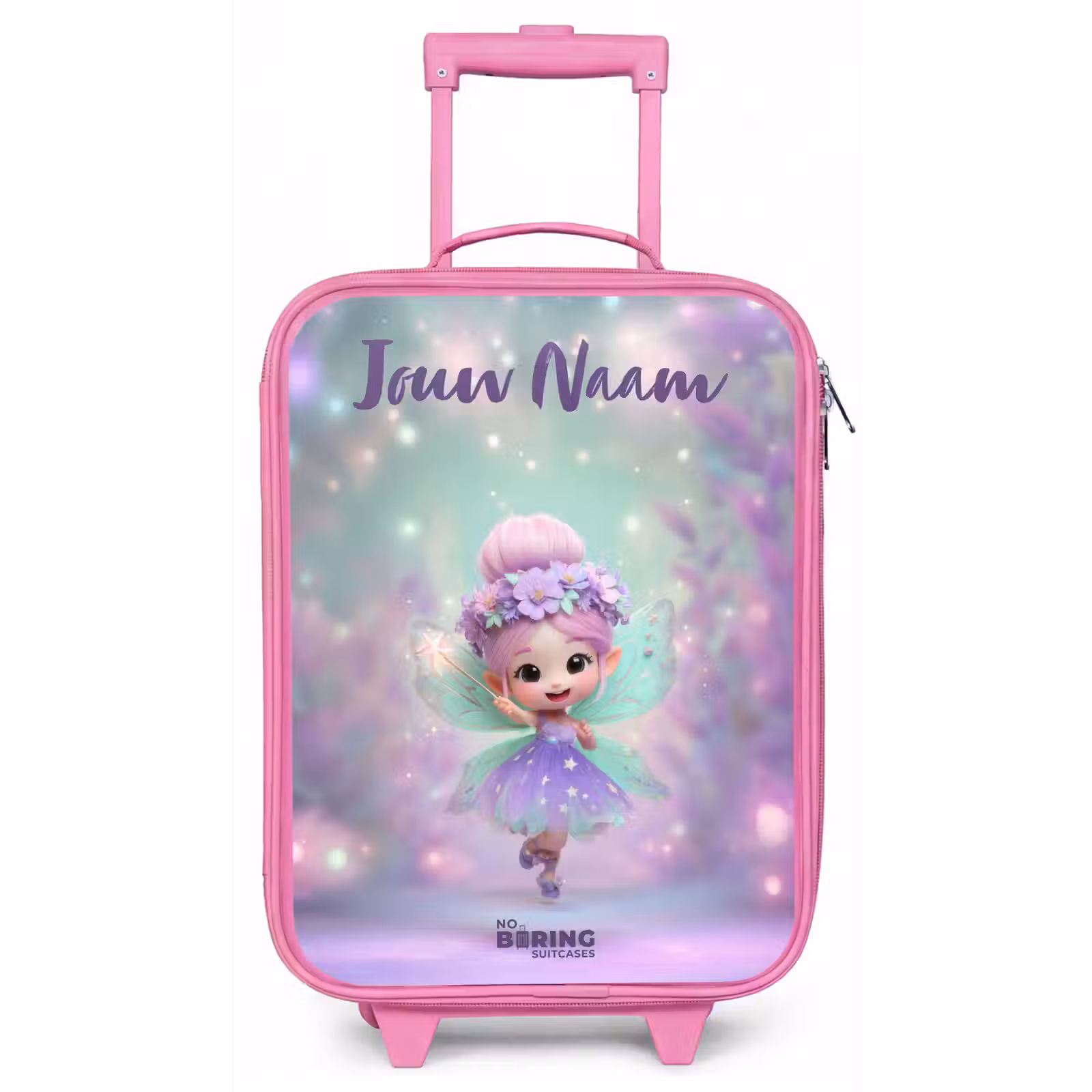 Kinderkoffer met naam - Roze - Elf - Tover - Magisch — 1