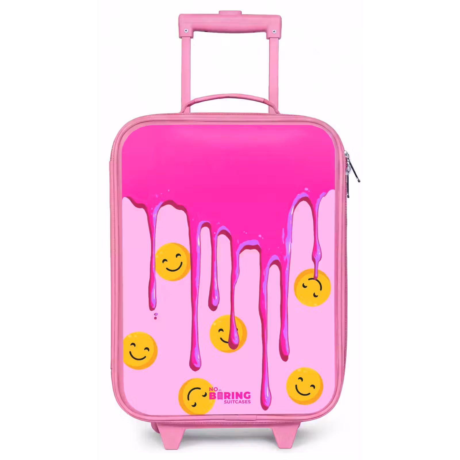 Kinderkoffer met naam - Roze - Verf - Smiley - Roze — 1