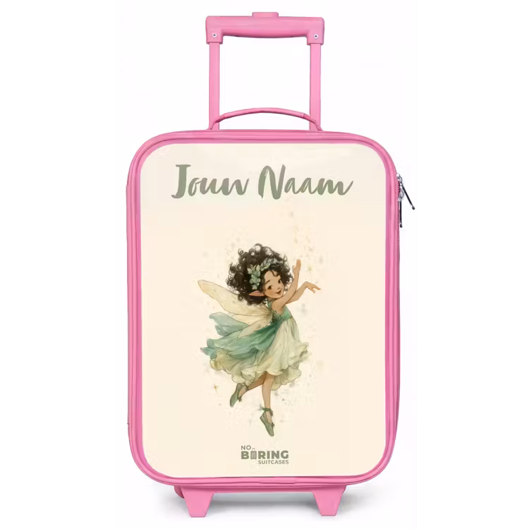 Kinderkoffer met naam - Roze - Dansende bosfee — 1