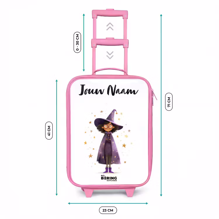 Kinderkoffer met naam - Roze - De paarse tovenaarsmantel — 5