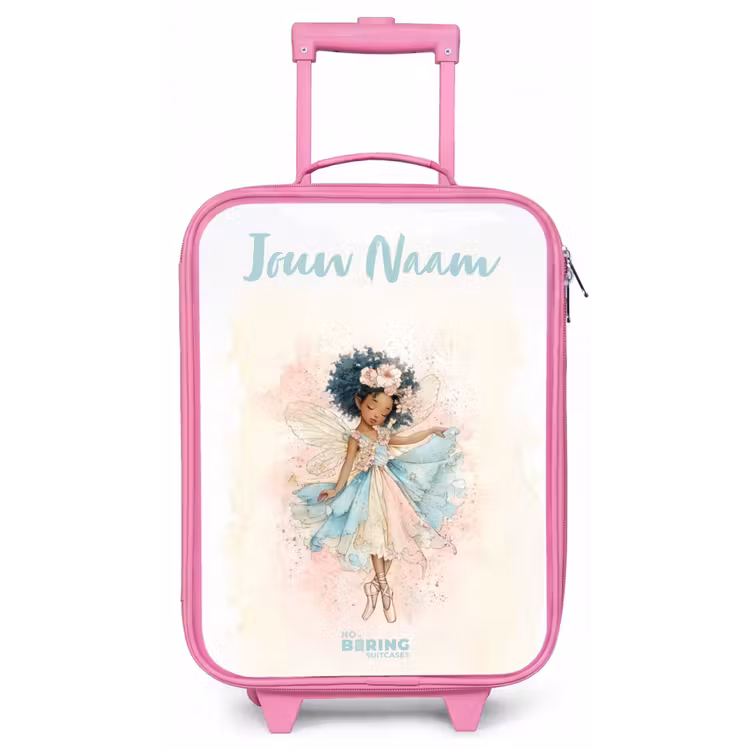 Kinderkoffer met naam - Roze - Elf - Ballet - Kleurrijk — 1