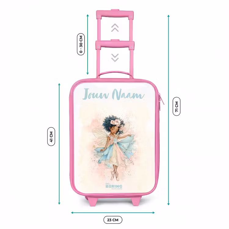 Kinderkoffer met naam - Roze - Elf - Ballet - Kleurrijk — 5