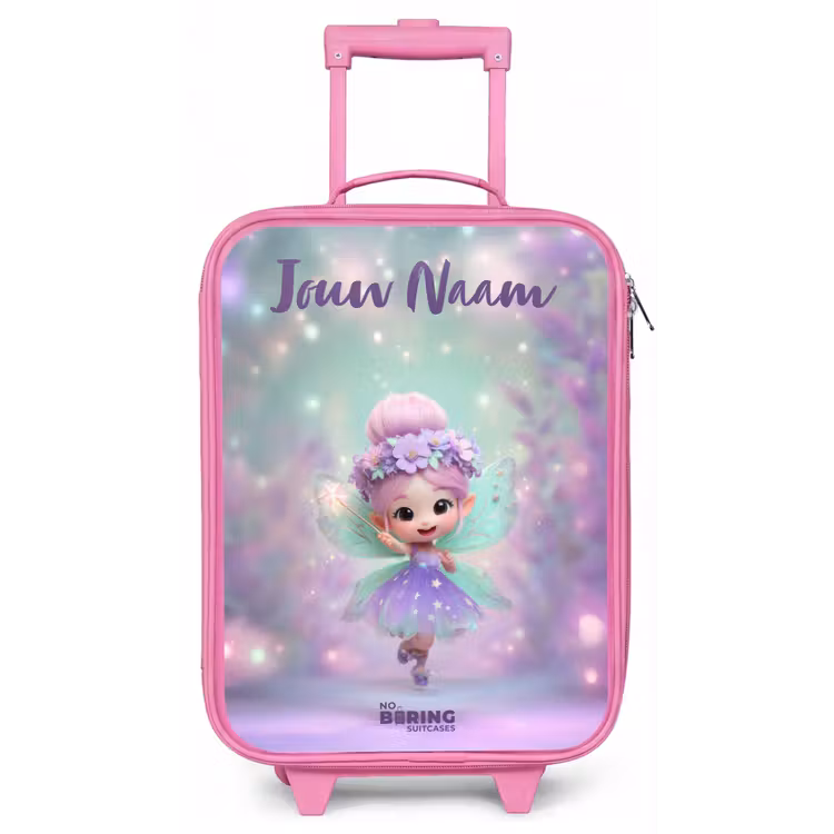 Kinderkoffer met naam - Roze - Elf - Tover - Magisch — 1