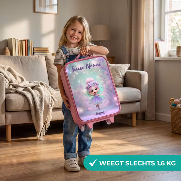 Kinderkoffer met naam - Roze - Elf - Tover - Magisch — 2