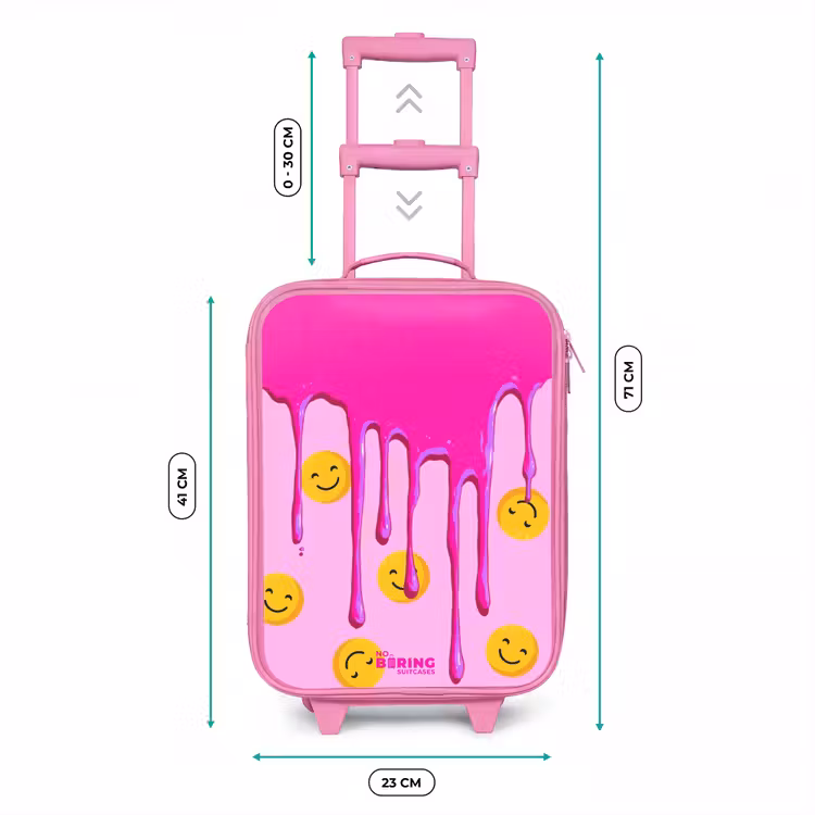 Kinderkoffer met naam - Roze - Verf - Smiley - Roze — 5