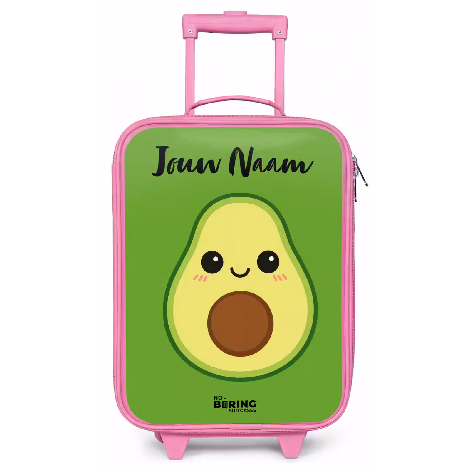 Kinderkoffer met naam - Roze - Kawai - Avocado - Groen — 1