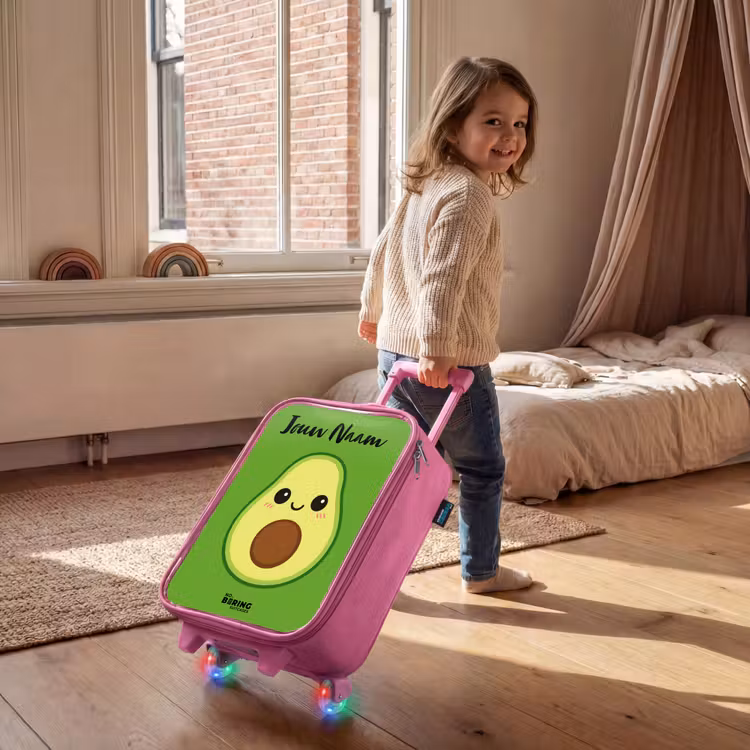 Kinderkoffer met naam - Roze - Kawai - Avocado - Groen — 3