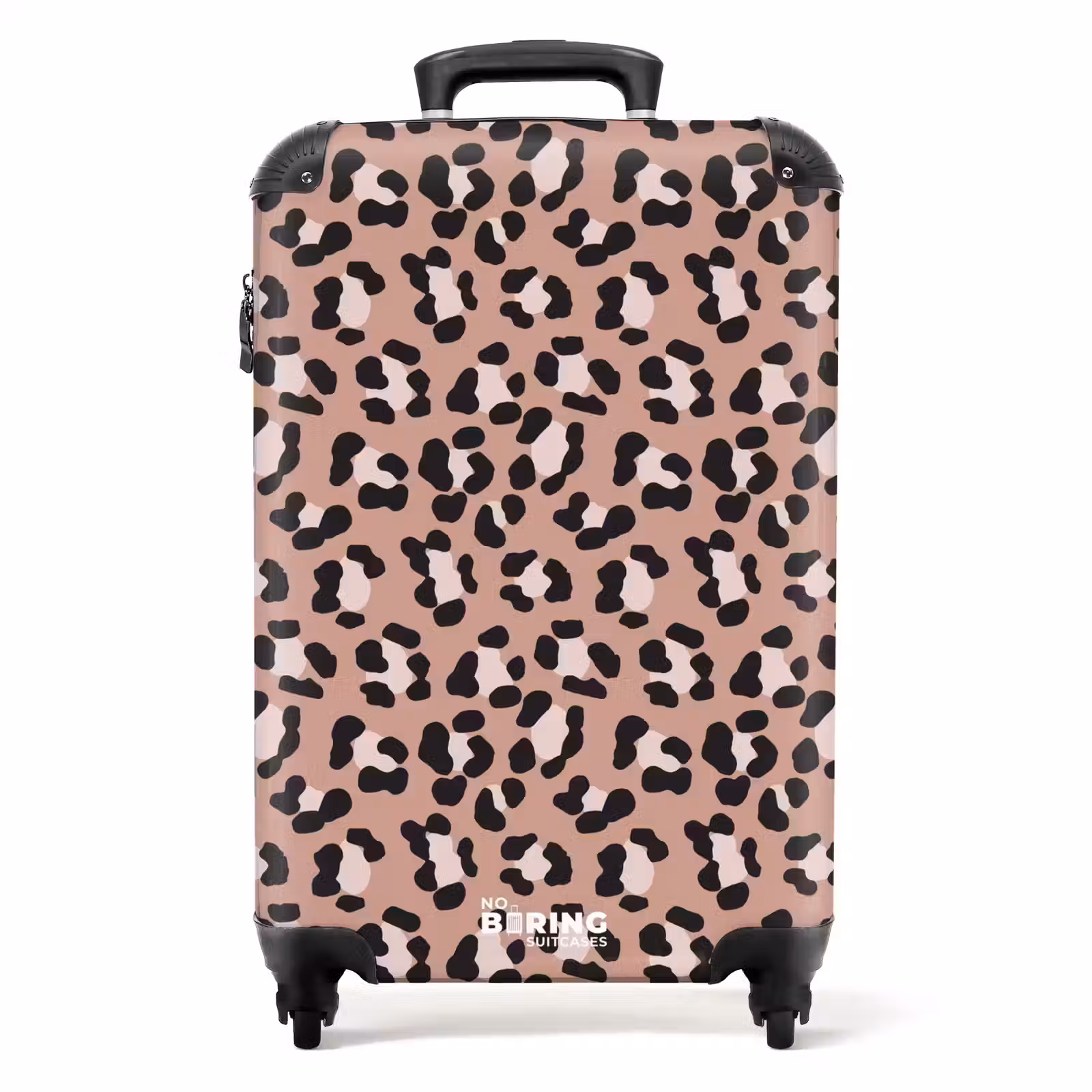 Koffer - Luipaardpatroon op warm roze — 1