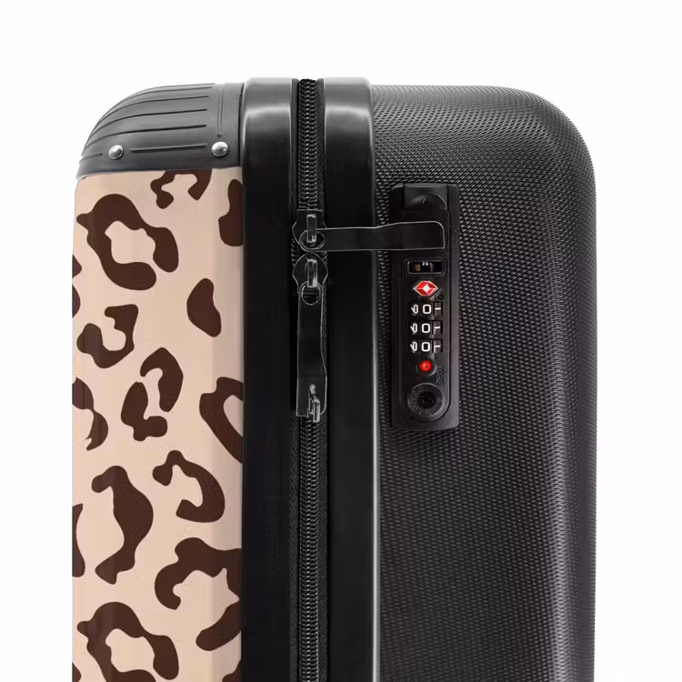Koffer - Dierenprints - Panterprint koffer in bruin en beige — 5