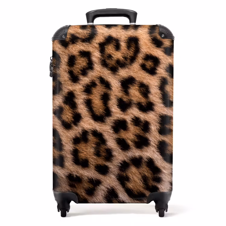 Koffer - Panterprint - Dieren - Bruin — 1