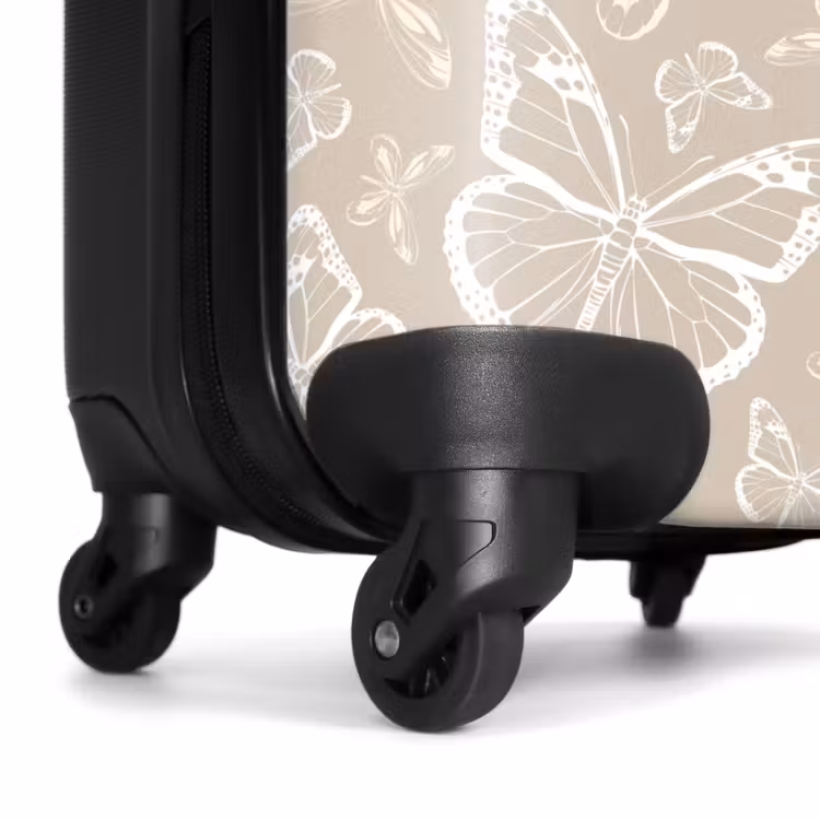 Koffer - Patroon van vlinders in beige — 6