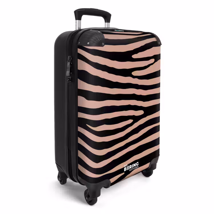 Koffer - Zebrastrepen op roze — 4