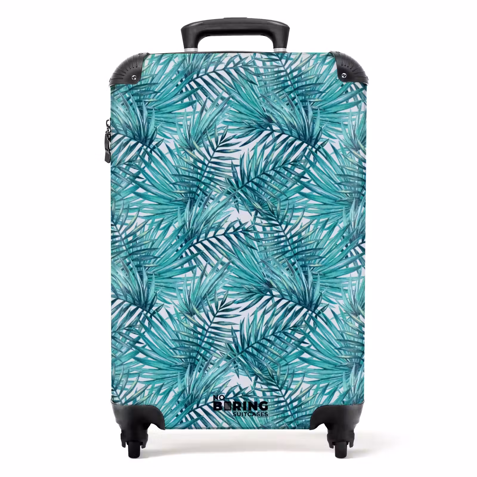 Koffer - Palm bladeren patroon licht blauw — 1