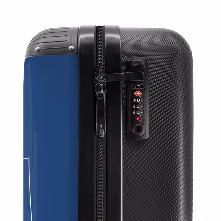 Koffer - Blauwe achtergrond met grote contourtekst Travel — 5