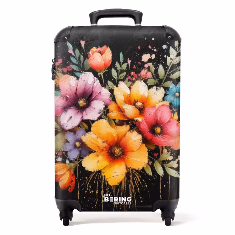 Koffer - Bloemen in graffiti stijl — 1