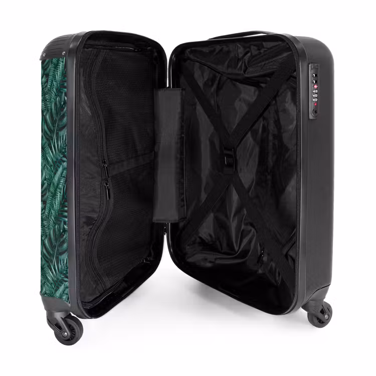 Koffer - Palm bladeren monstera donker patroon — 3