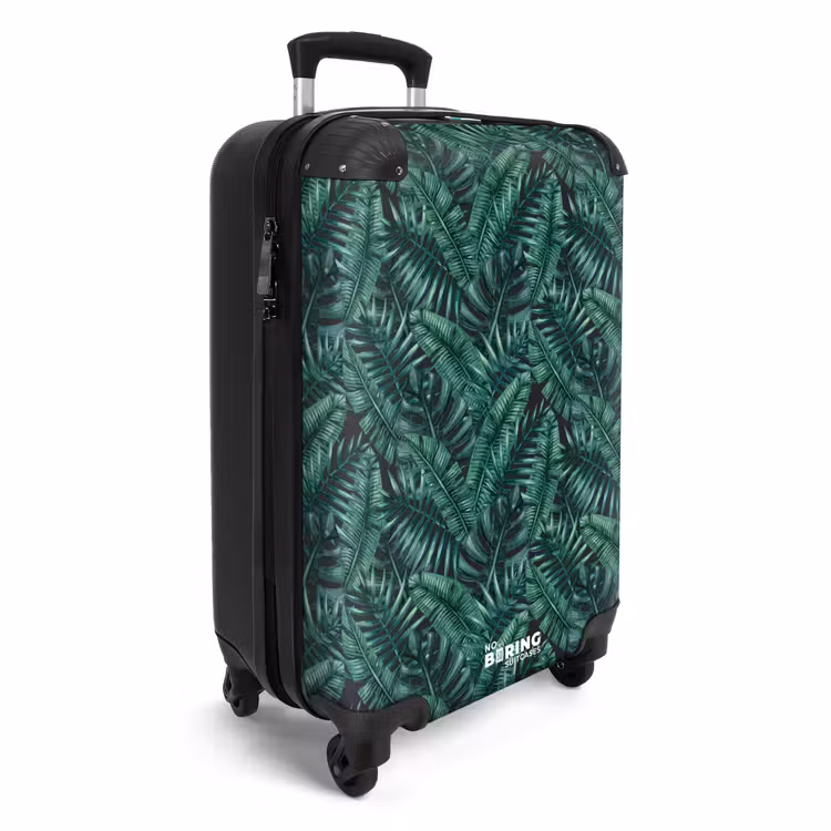 Koffer - Palm bladeren monstera donker patroon — 4