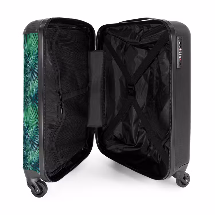 Koffer - Palm bladeren monstera patroon groen — 3