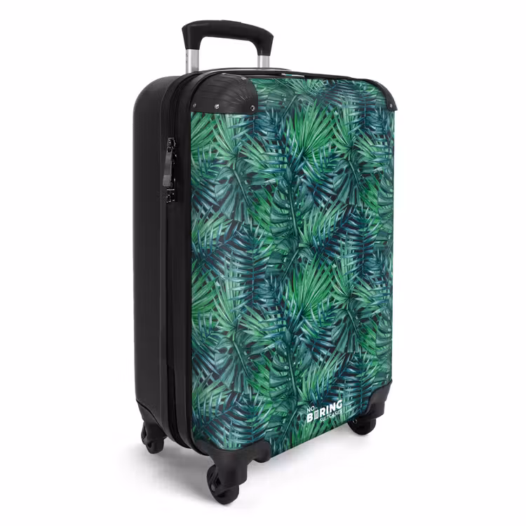 Koffer - Palm bladeren monstera patroon groen — 4