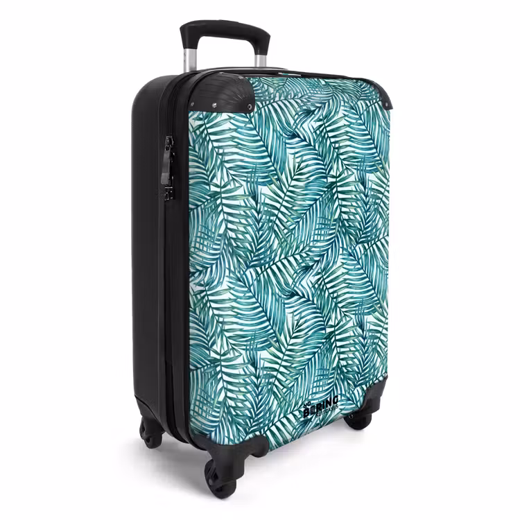 Koffer - Palm bladeren patroon kleurrijk blauw — 4