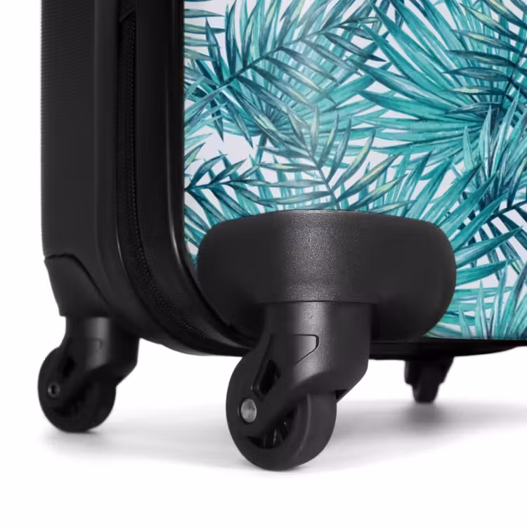Koffer - Palm bladeren patroon licht blauw — 6