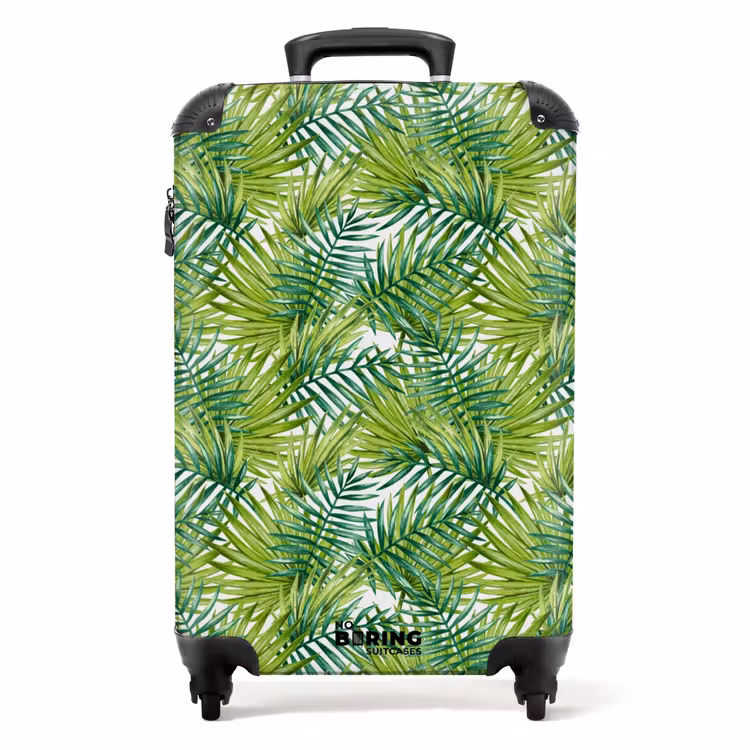 Koffer - Palm bladeren patroon licht groen — 1
