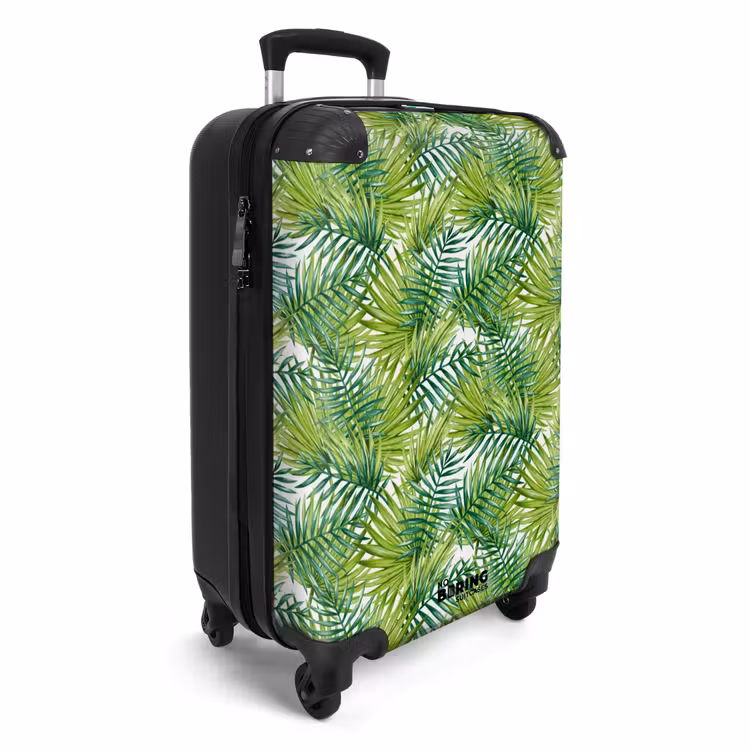 Koffer - Palm bladeren patroon licht groen — 4
