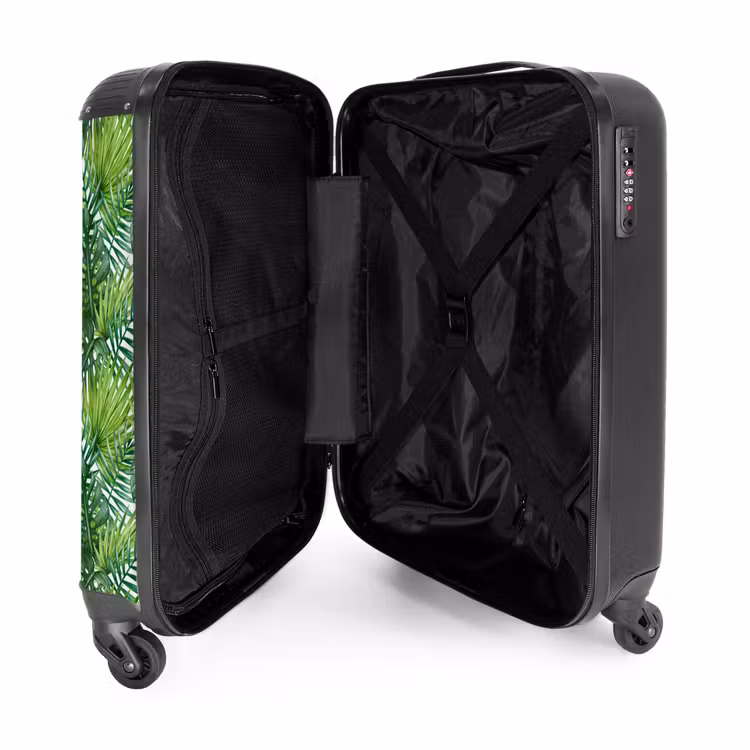 Koffer - Palm diverse bladeren patroon groen — 3