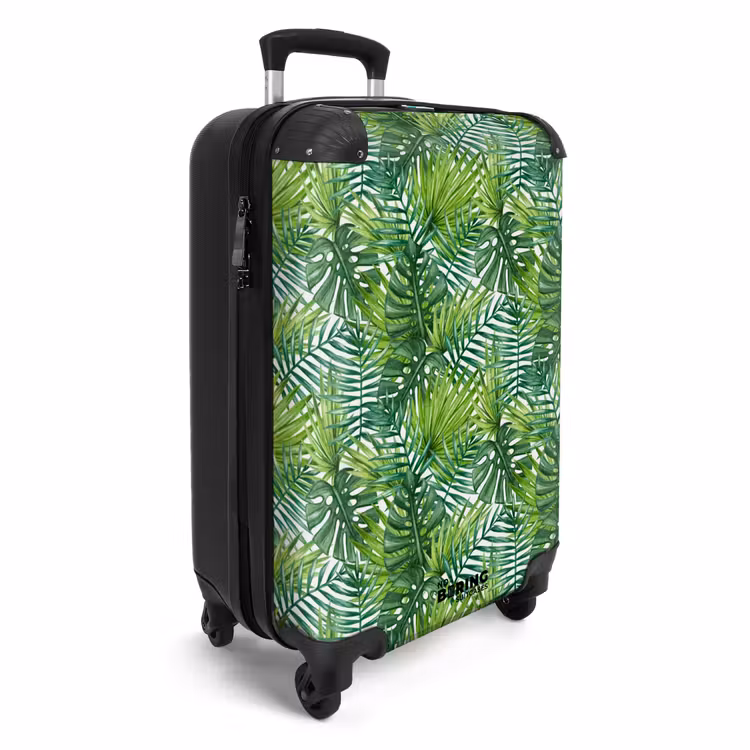 Koffer - Palm diverse bladeren patroon groen — 4