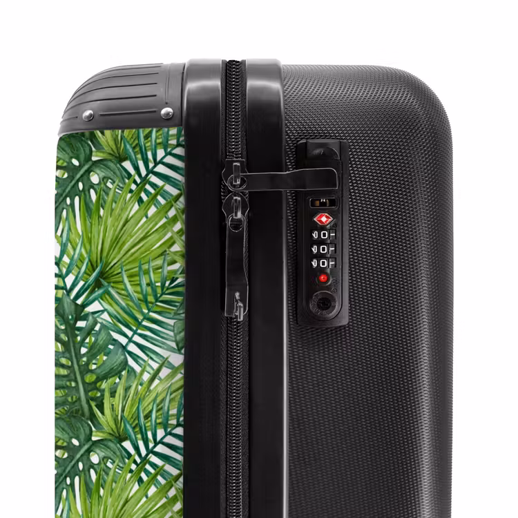 Koffer - Palm diverse bladeren patroon groen — 5