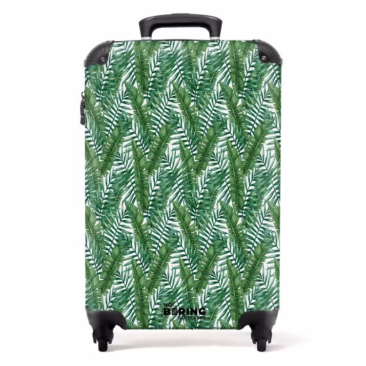 Koffer - Palm lange bladeren patroon groen — 1