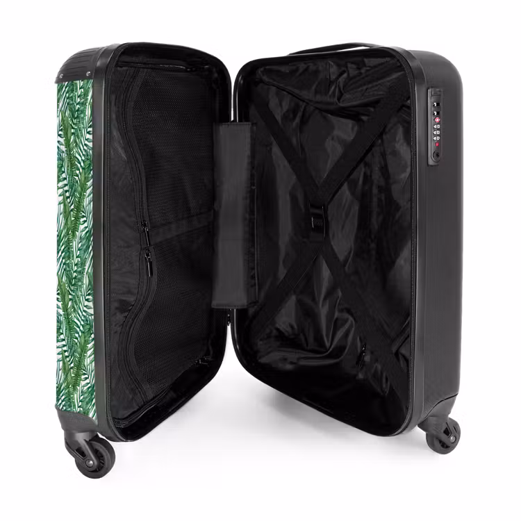 Koffer - Palm lange bladeren patroon groen — 3